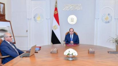 اجتماع الرئيس السيسي مع اللواء مختار عبد اللطيف رئيس مجلس إدارة الهيئة العربية للتصنيع