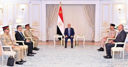 لقاء الرئيس السيسي برئيس هيئة الأركان الباكستاني