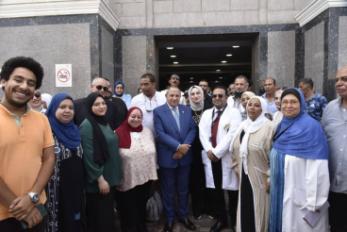محافظ بورسعيد يفتتح أسرة الرعاية المركزه