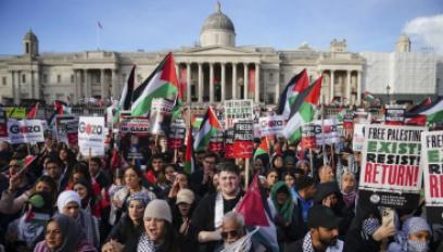 مظاهرات داعمة لفلسطين