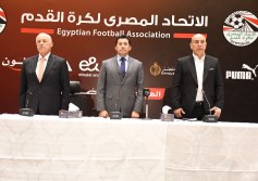 وزير الرياضة وحسام حسن وهاني أبوريدة 