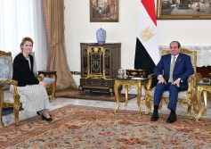 الرئيس السيسي يلتقي الممثلة العليا للاتحاد الأوروبي