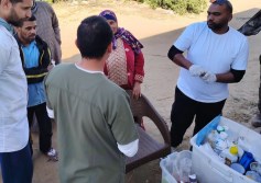 جانب من القافلة الطبية 