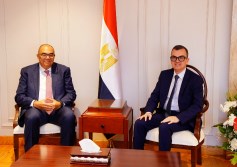 الدكتور أحمد رستم مستقبلًا الدكتور محمود محيي الدين