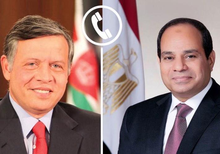 الرئيس السيسي وملك الأردن 