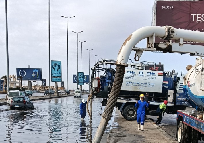 تداعيات التقلبات الجوية بمدينة 6 أكتوبر