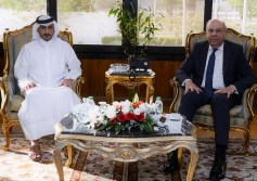 سامح الحفني وزير الطيران المدني يستقبل وفد مجموعة شركات فهد آل ثاني