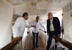 شريف فتحي، وزير السياحة والآثار، والمهندس عبد المطلب عمارة محافظ الأقصر، بمرافقة الدكتور هشام الليثي الأمين العام للمجلس الأعلى للآثار