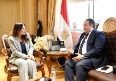 وزيرة الإسكان تستقبل نقيب المهندسين 