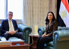 وزيرة التضامن الاجتماعي مع رئيس لجنة حقوق الإنسان