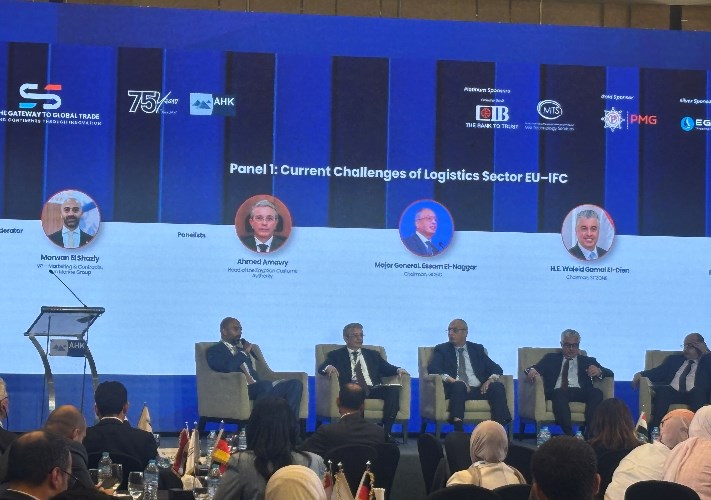 وليد جمال الدين مؤتمر النقل واللوجستيات الذي تنظمه الغرفة الألمانية العربية