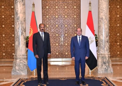 استقبل الرئيس عبد الفتاح السيسي، اليوم، الرئيس أسياس أفورقي، رئيس دولة إريتريا