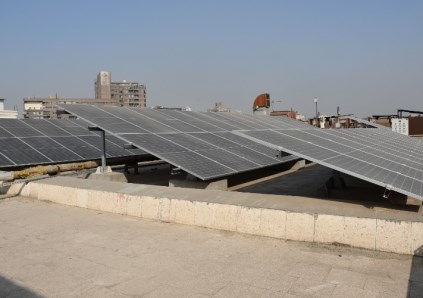 استخدام الطاقة الشمسية في محطة مصر