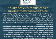 «صان مصر» تفوز بعقد صيانة توربينات شركة البوتاس العربية بالأردن