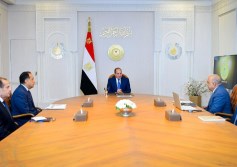 السيسي مع مدبولي ووزير الكهرباء