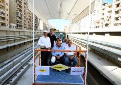 وزير النقل يتفقد مشروع مترو الإسكندرية