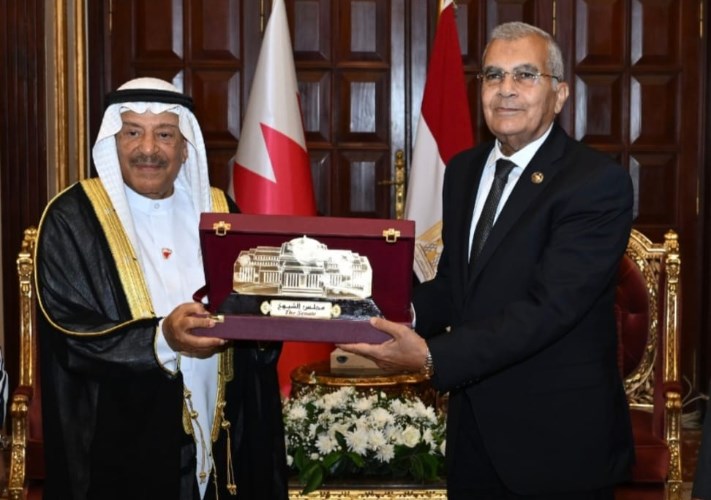 رئيس الشيوخ يدعو نظيره البحريني لزيادة الاستثمارات وزيادة التبادل التجاري بين البلدين