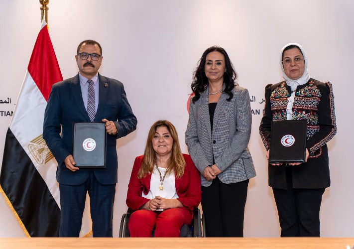 توقيع بروتوكول تعاون بين الهلال الأحمر والمجلس القومي للأشخاص ذوي الإعاقة